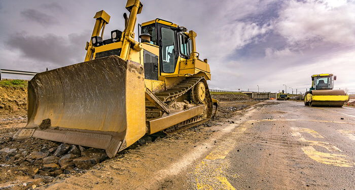 Strassenbau Bagger Infrastruktur