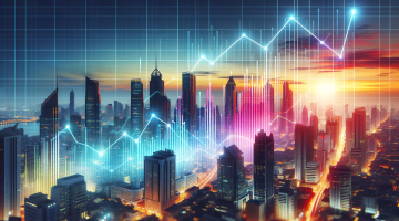 Digitales Diagramm mit dramatischem Anstieg