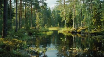 Wald, der von Kesko verwaltet wird