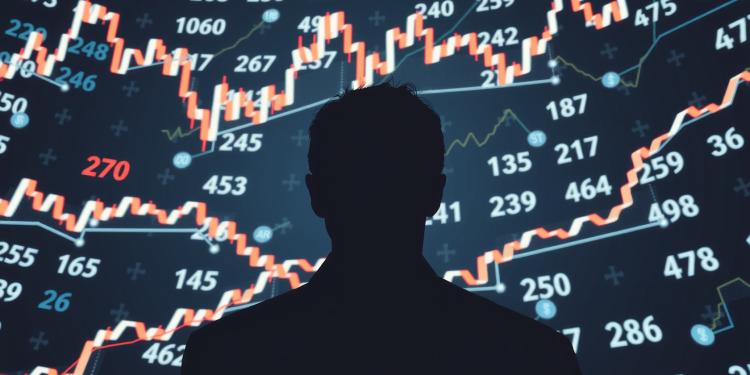 Komplexe Finanzdiagramme und Silhouetten