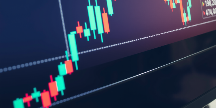 Finanzdiagramm mit Aufwärtstrend