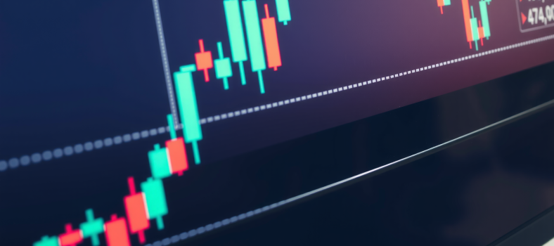 Finanzdiagramm mit Aufwärtstrend