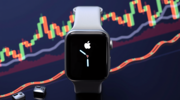 Apple Watch mit Finanzindikatoren